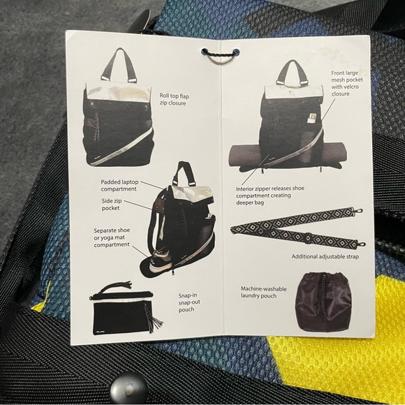 Go Dash Dot Bags Go Dash Dot Convertible Backpack Blackyellowblue